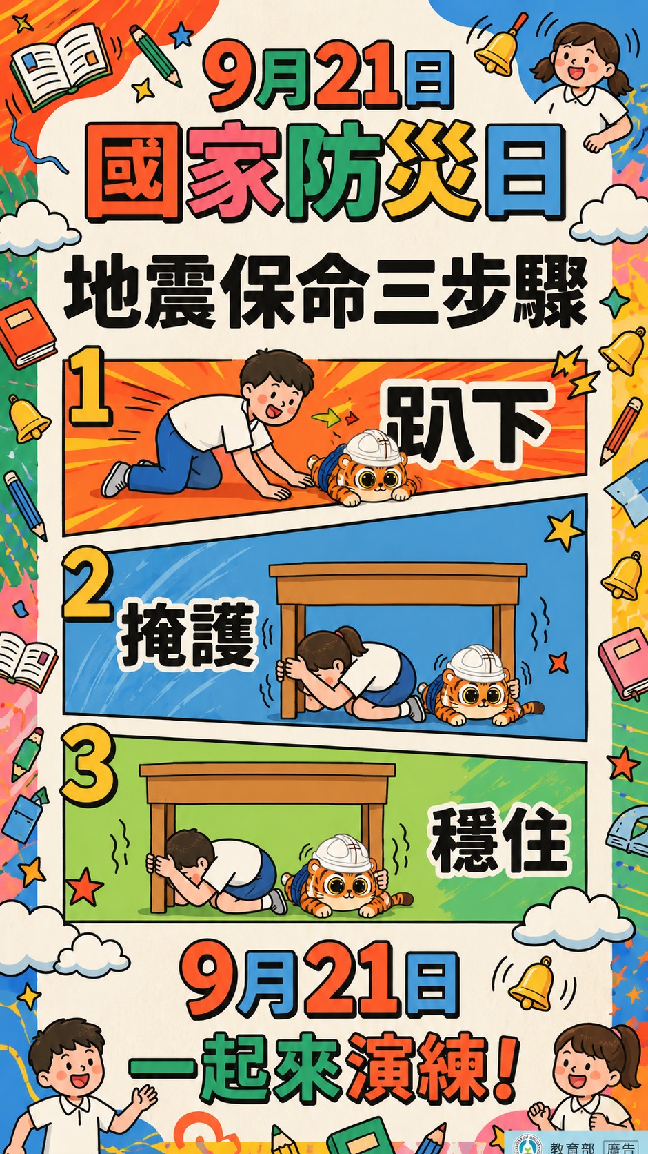 公告縮圖：國家防災日防災教育宣導